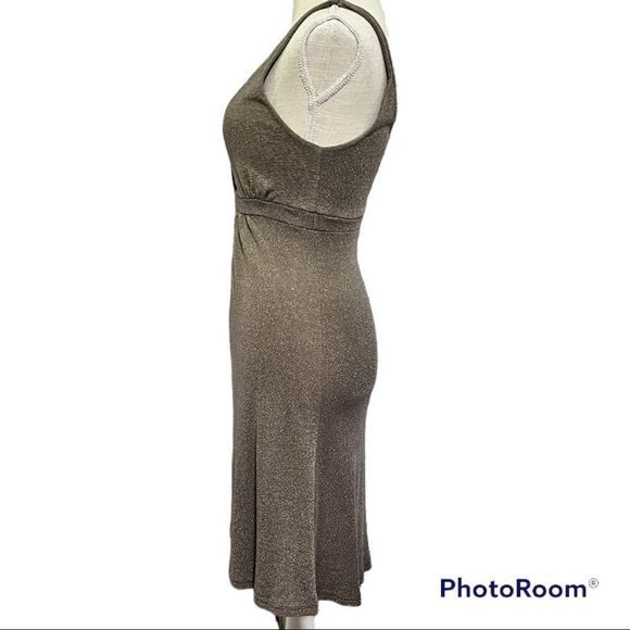 Michael Stars metallic surplice sleeveless stretch tank dress - Picture 4 of 7